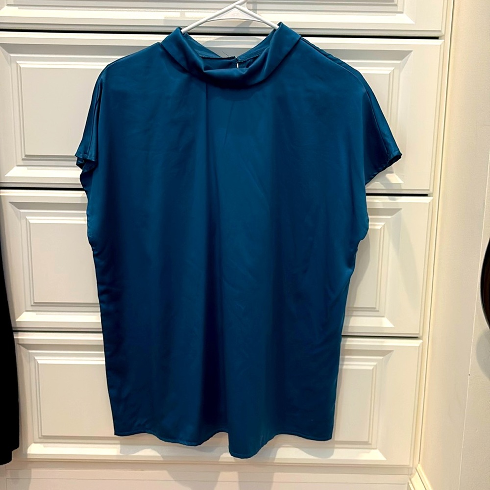 Teal Silk Top